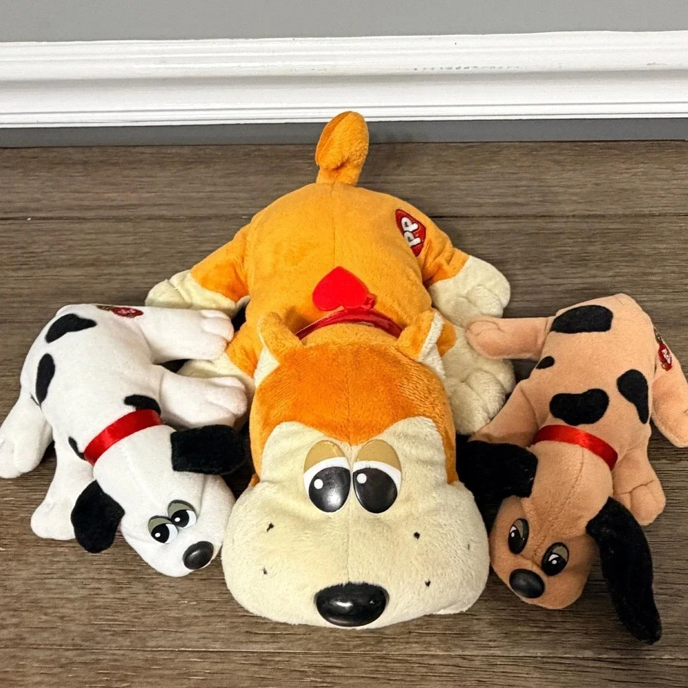 Vintage 1986 Hasbro Tonka Pound Puppies Plush Stuffed Animal Toy Lot of 3 Dog